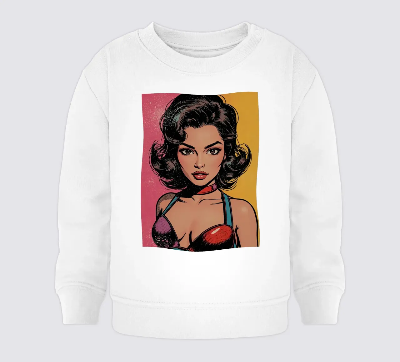 Donna in abito colorato felpa neonato da DesignDoodle