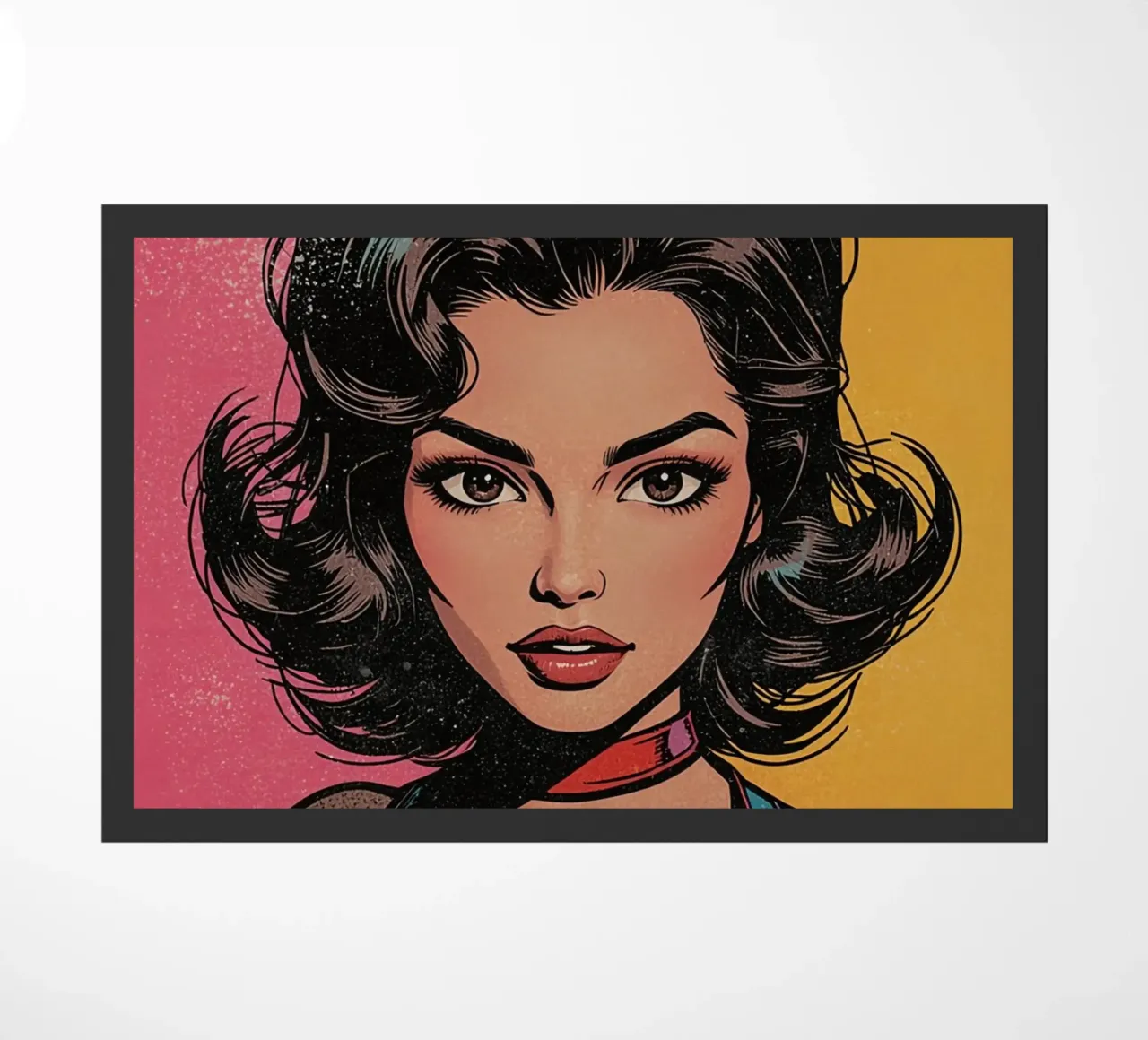 Donna in abito colorato zerbino da DesignDoodle