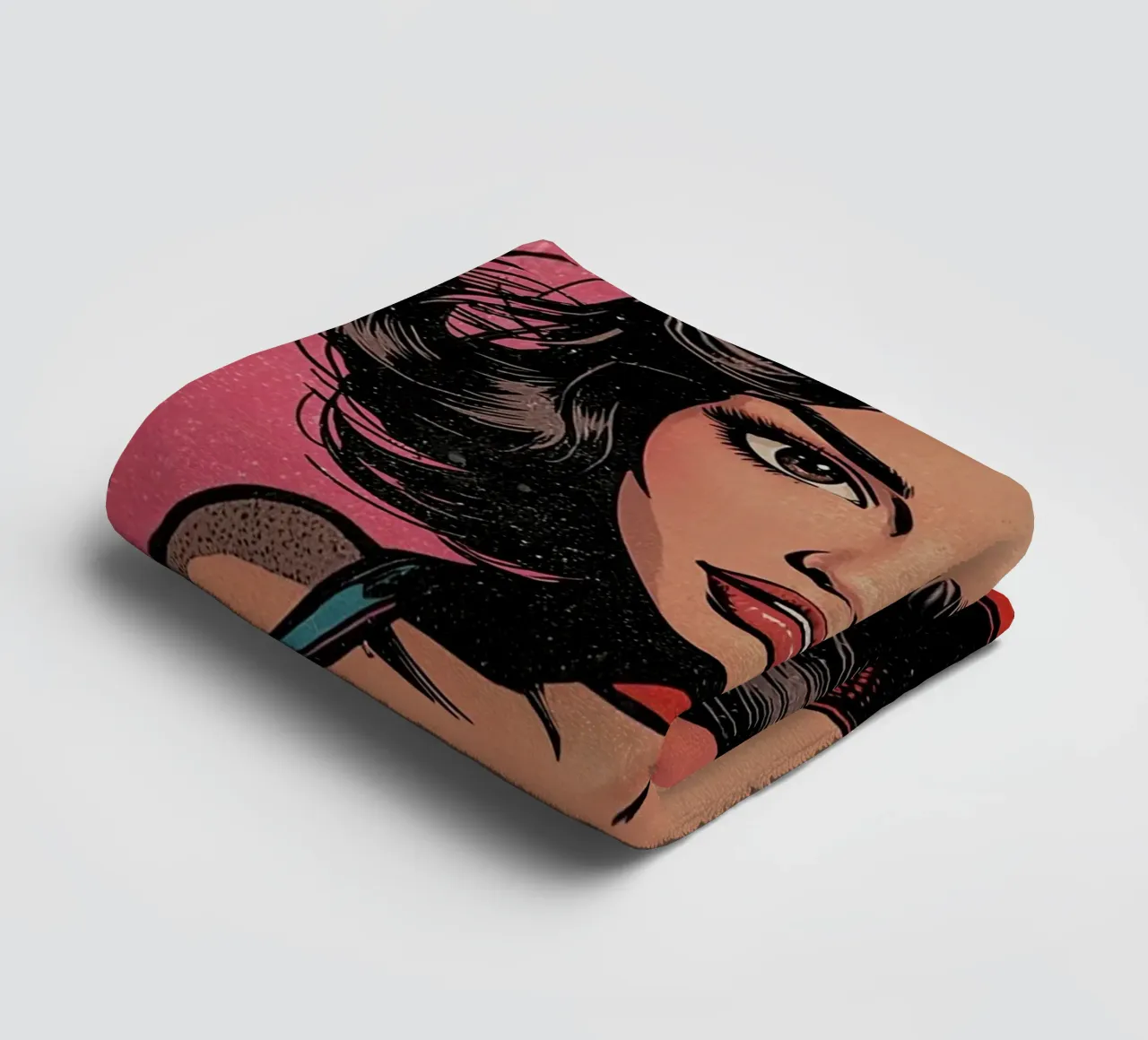 Donna in abito colorato asciugamano da bagno da DesignDoodle