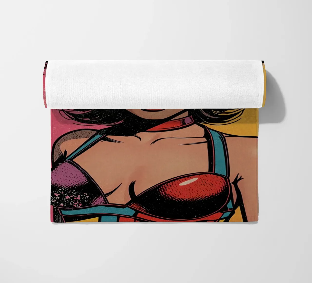 Donna in abito colorato telo mare da DesignDoodle