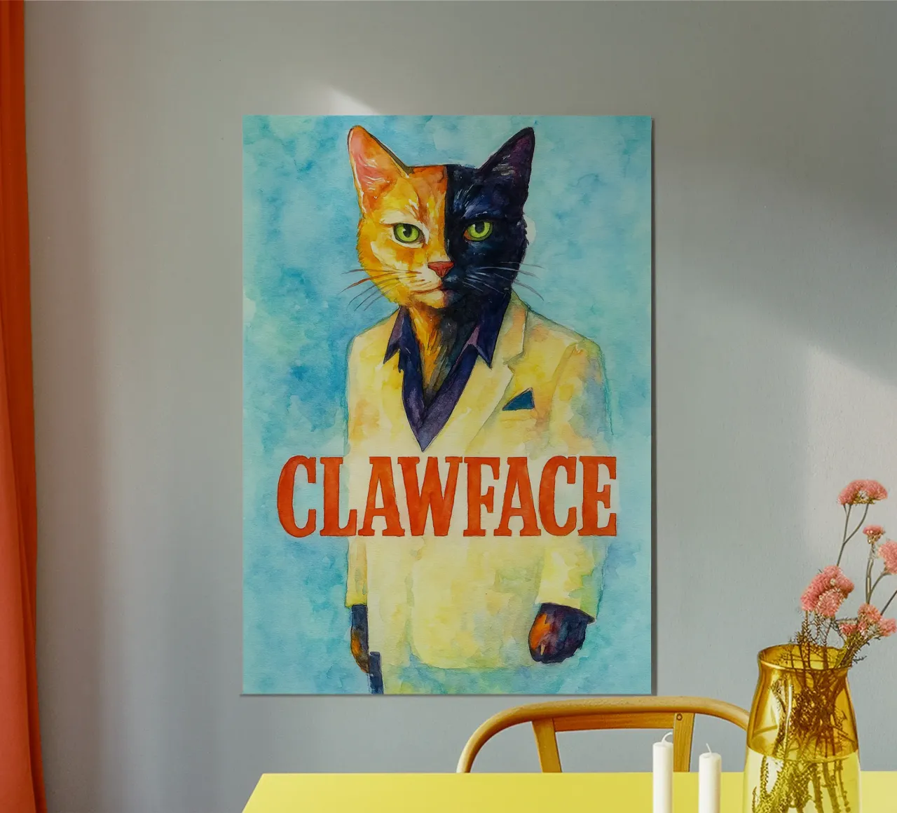disegno parodia di clawface poster da hexis