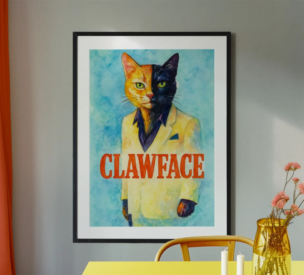disegno parodia di clawface poster da hexis