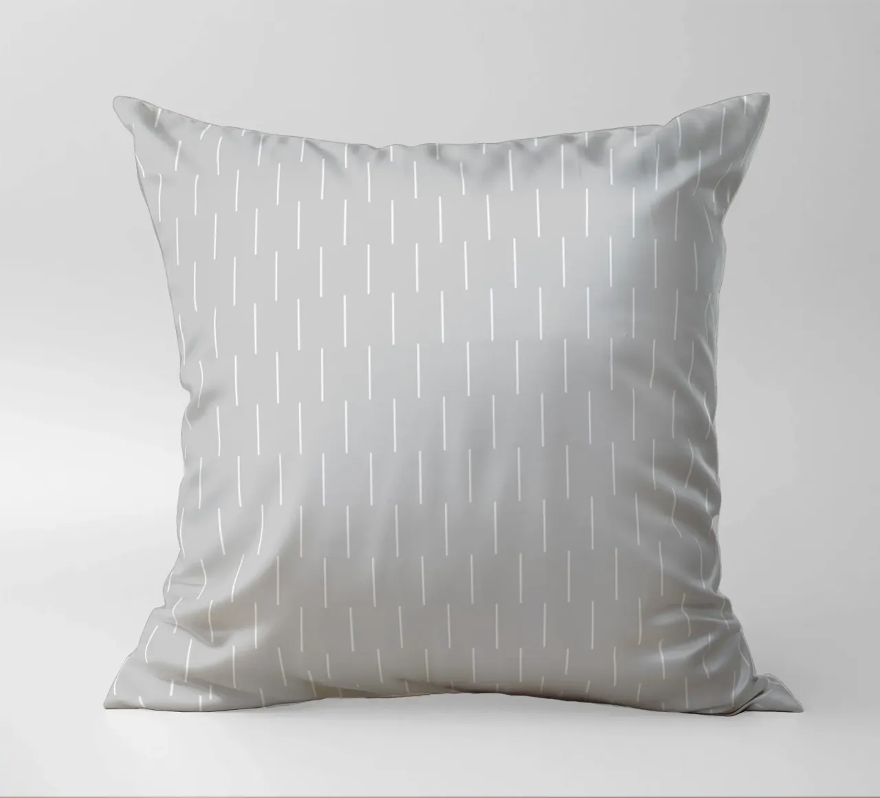 Linee minimaliste scandinave chic | Bianco su grigio chiaro cuscino da Beauty in Simplicity