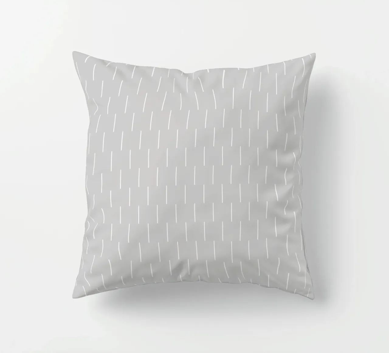 Linee minimaliste scandinave chic | Bianco su grigio chiaro cuscino da Beauty in Simplicity