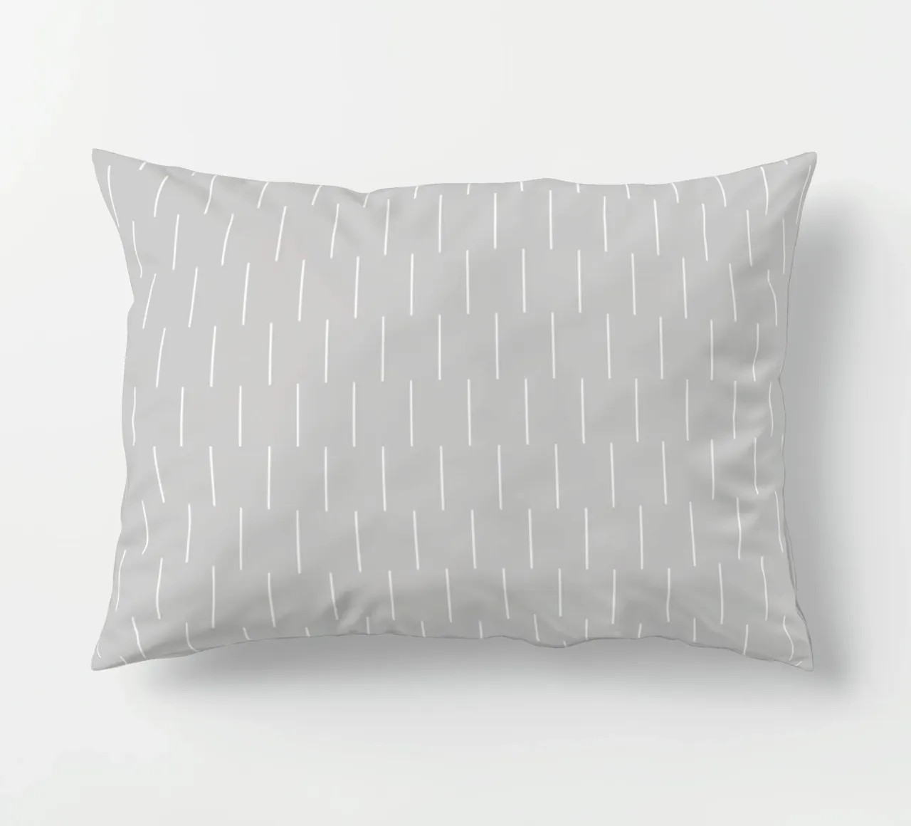 Linee minimaliste scandinave chic | Bianco su grigio chiaro cuscino da Beauty in Simplicity