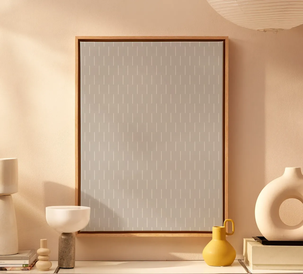 Minimal Scandinavian Chic Lines | White on Light Grey toile de Beauty in Simplicity