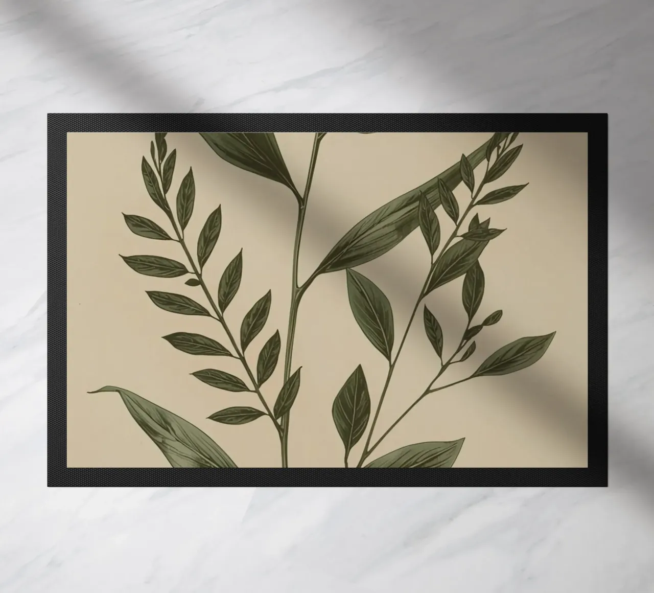 Fusti e foglie di piante botaniche zerbino da DesignDoodle