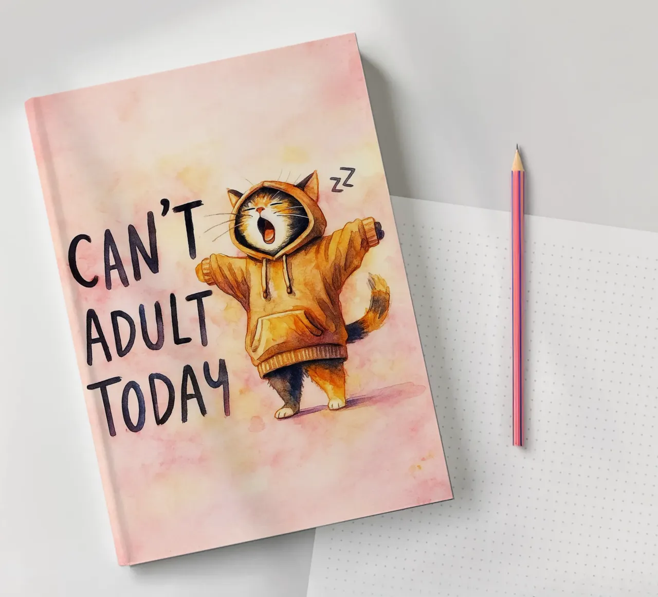 funny cat drawing notebook by hexis