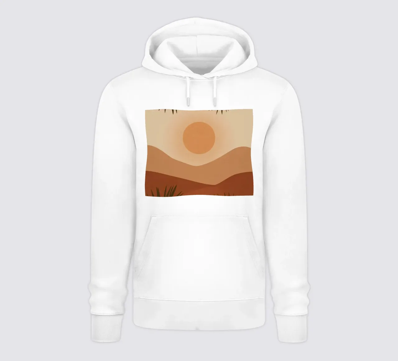 Colline di sole e foglie di palma felpa con cappuccio da DesignDoodle