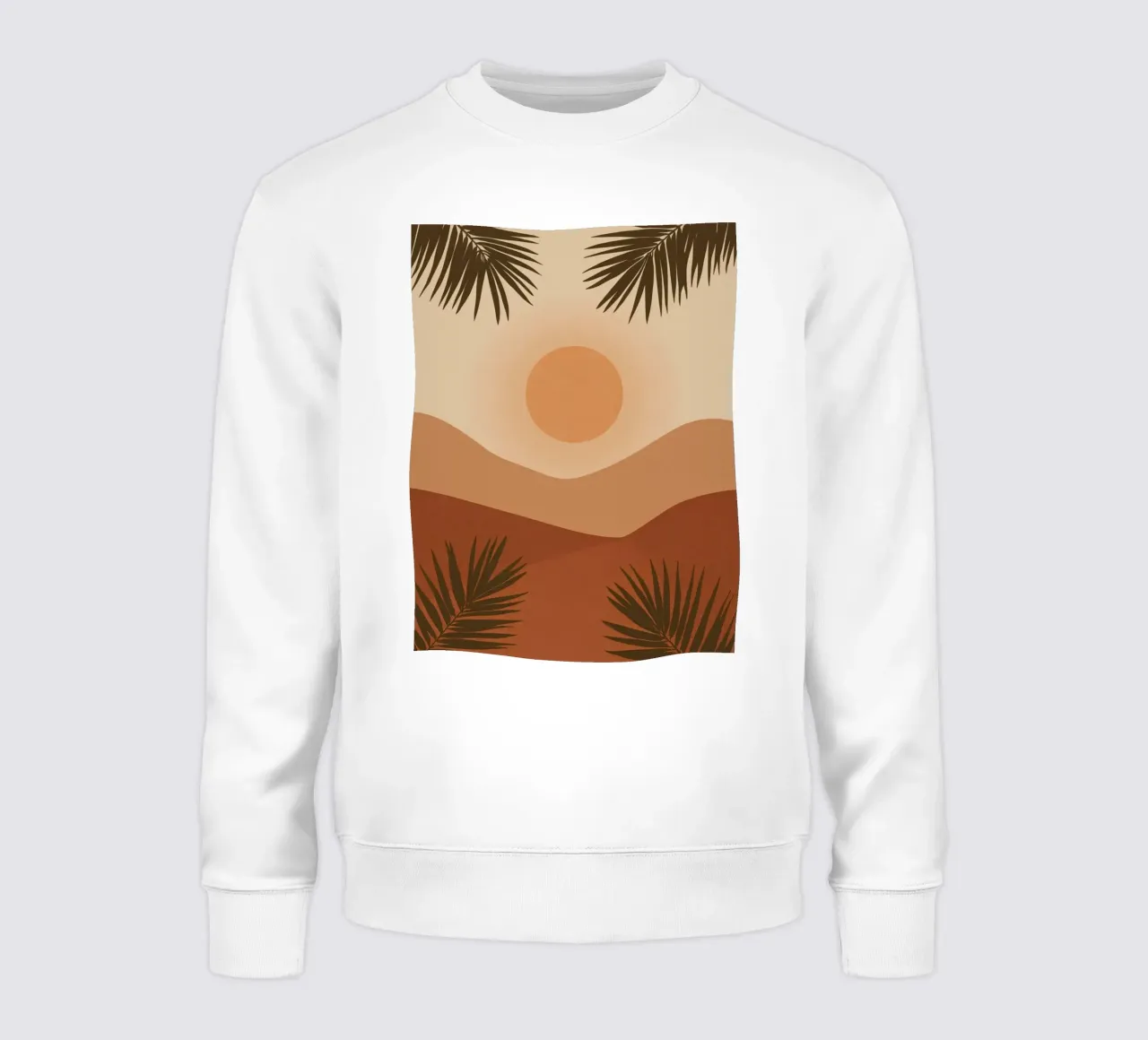 Colline di sole e foglie di palma felpa da DesignDoodle
