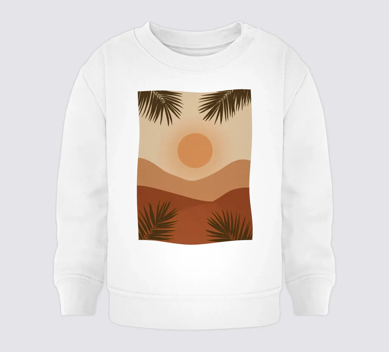 Colline di sole e foglie di palma felpa neonato da DesignDoodle