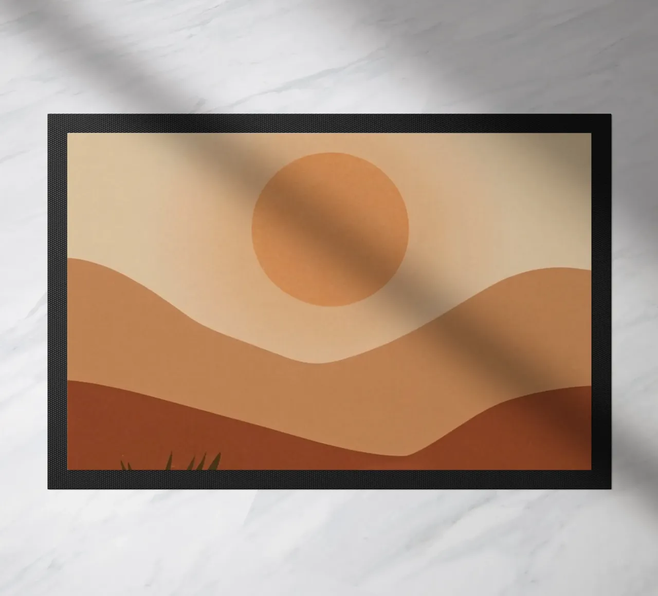 Colline di sole e foglie di palma zerbino da DesignDoodle
