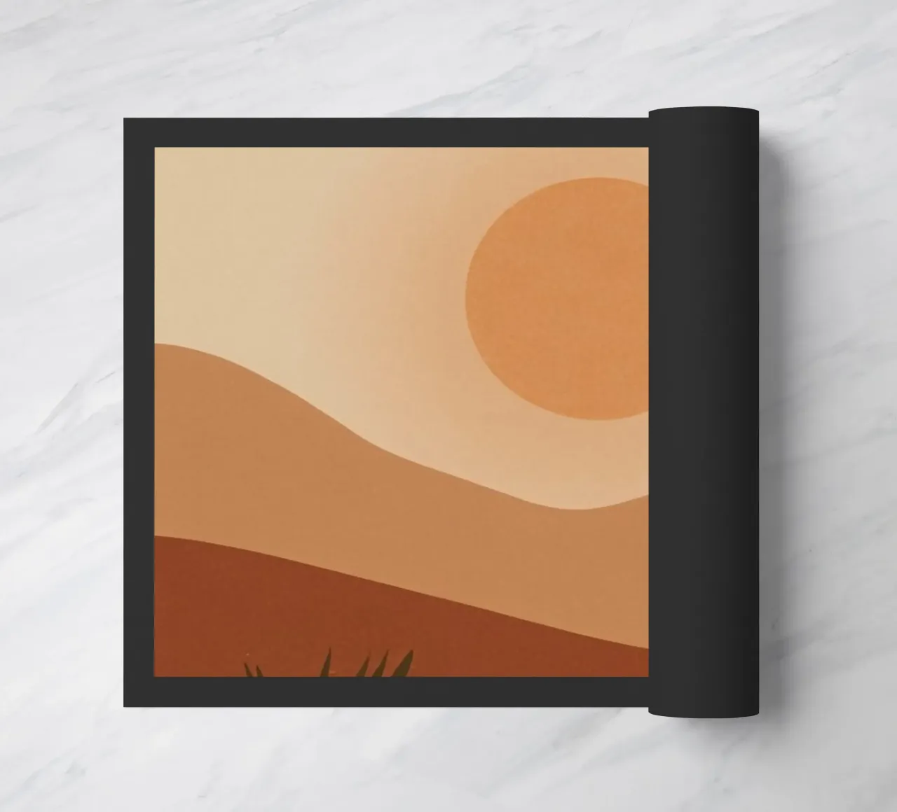 Colline di sole e foglie di palma zerbino da DesignDoodle