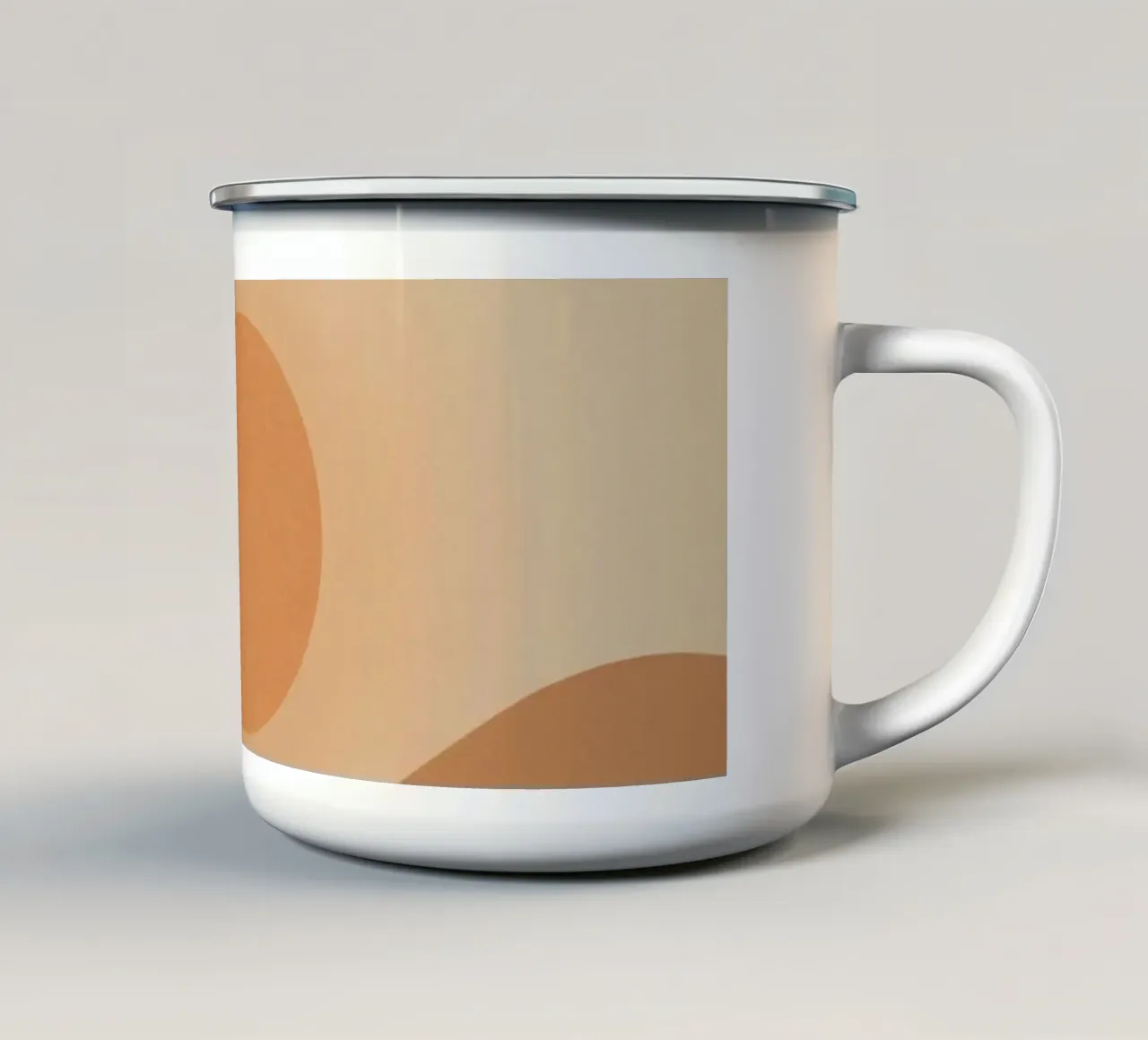 Colline di sole e foglie di palma tazza in smalto da DesignDoodle