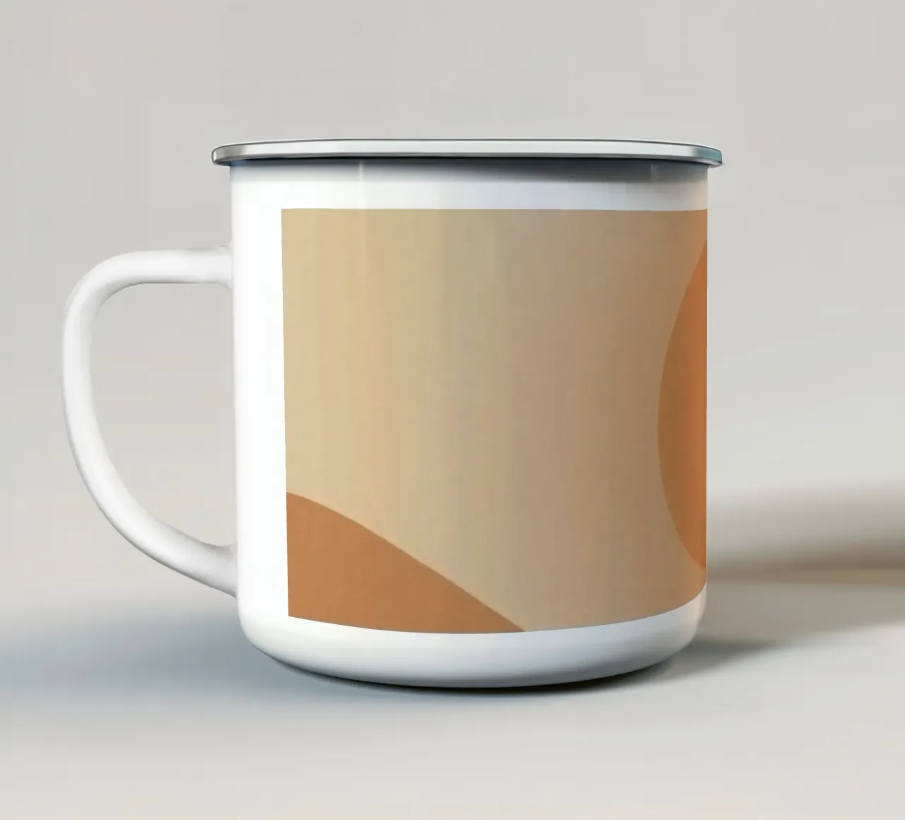 Colline di sole e foglie di palma tazza in smalto da DesignDoodle