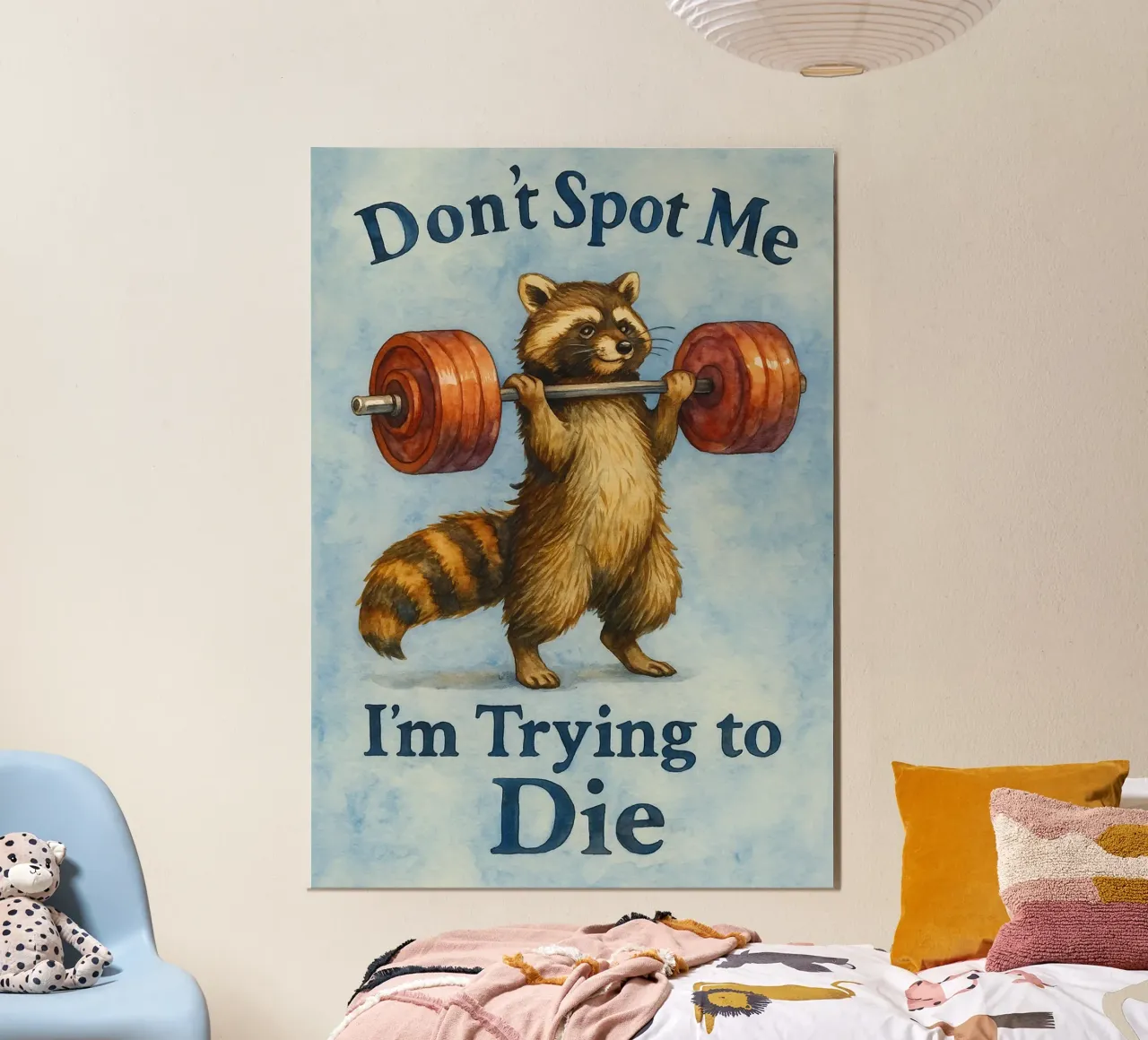 disegno parodia del pinguino divertente poster con telaio in legno da hexis