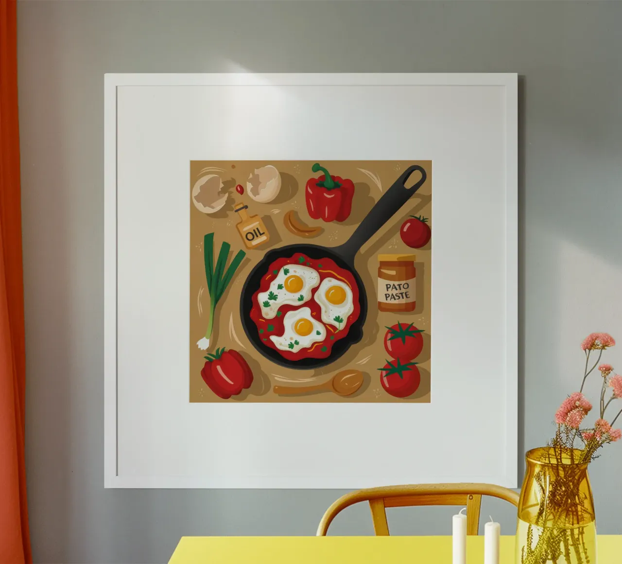 Uova fritte alla piastra poster da Snow Mist
