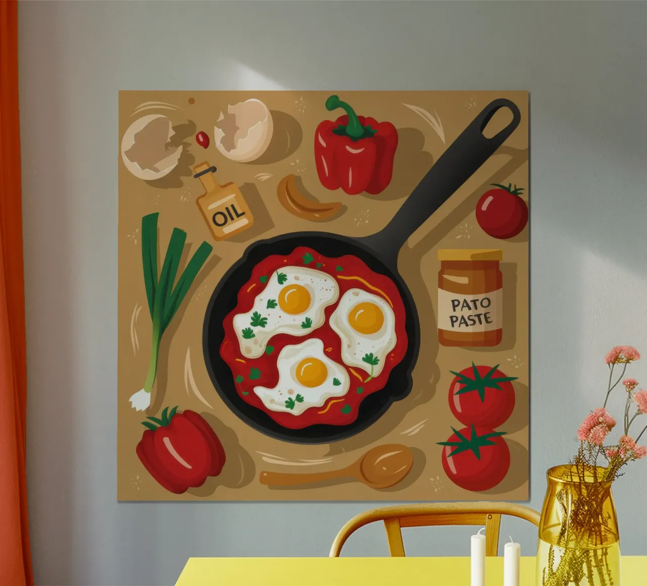 Uova fritte alla piastra poster da Snow Mist
