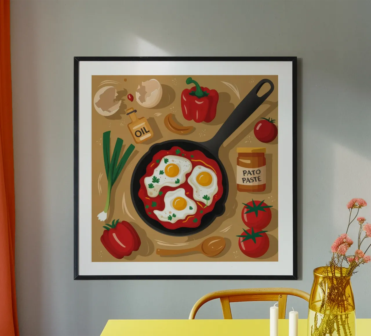 Uova fritte alla piastra poster da Snow Mist