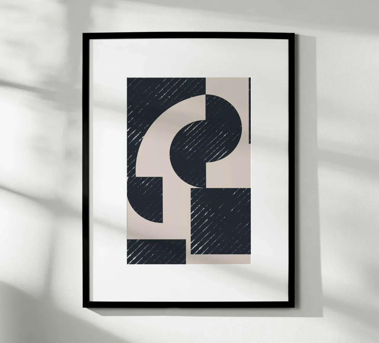 Geometric Modern No 1 poster con telaio in plastica da The Miuus Studio