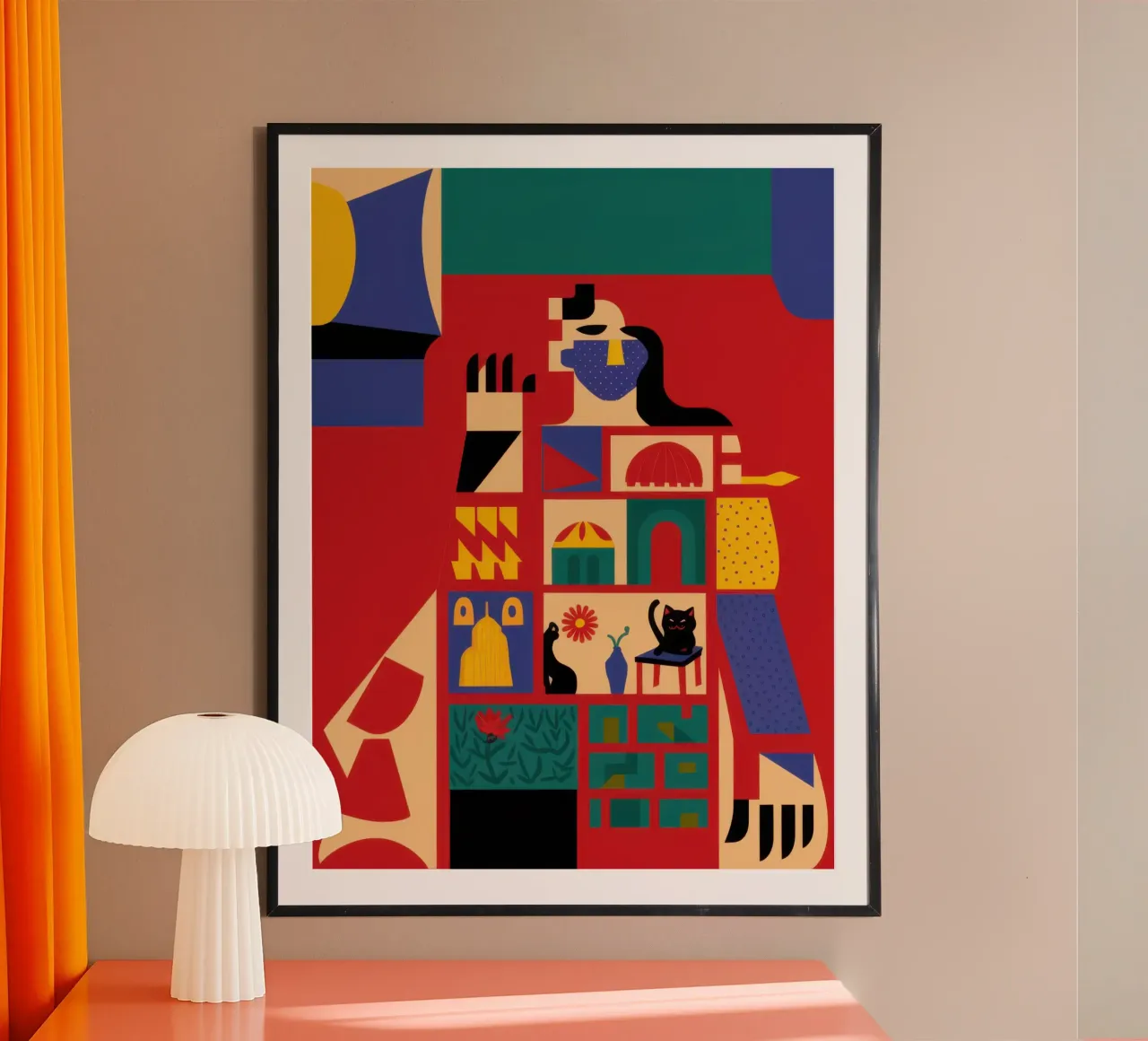 Abstracte stedelijke totem poster van Snow Mist