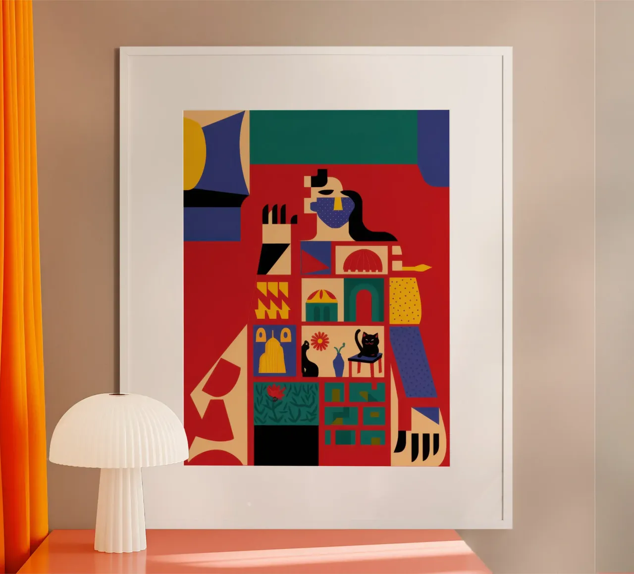 Abstracte stedelijke totem poster van Snow Mist