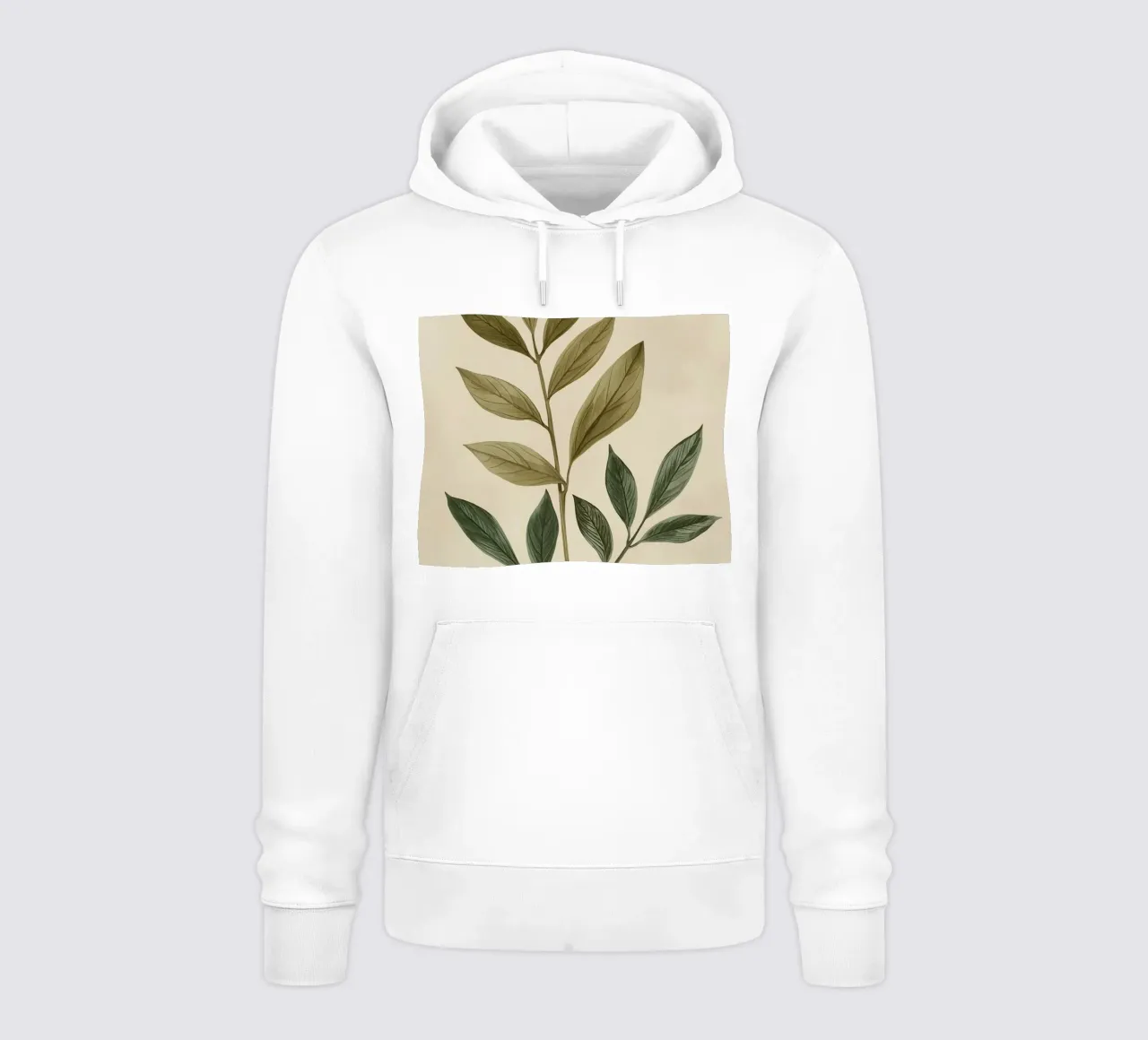 Due steli di piante con foglie felpa con cappuccio da DesignDoodle