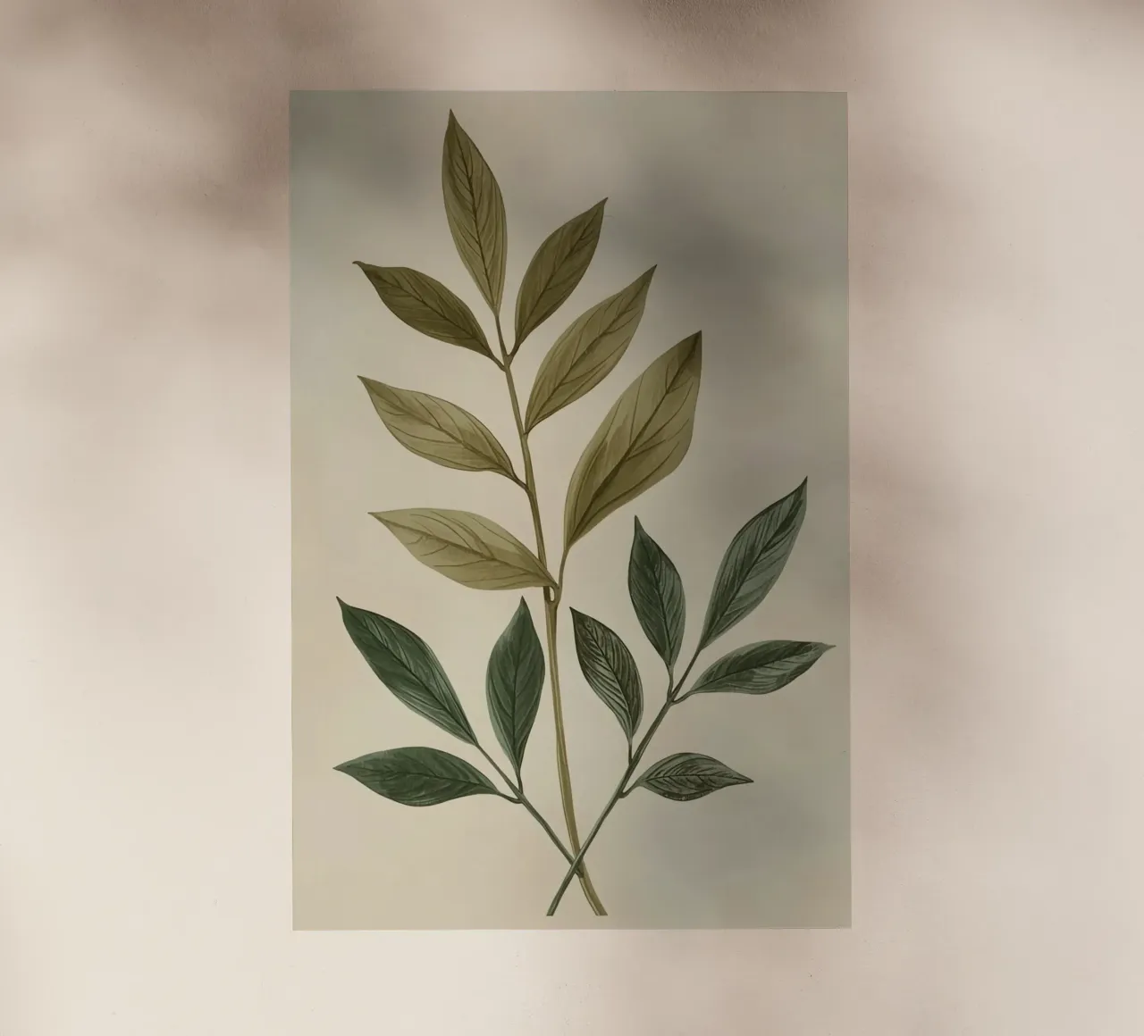 Due steli di piante con foglie pellicola backlit da DesignDoodle