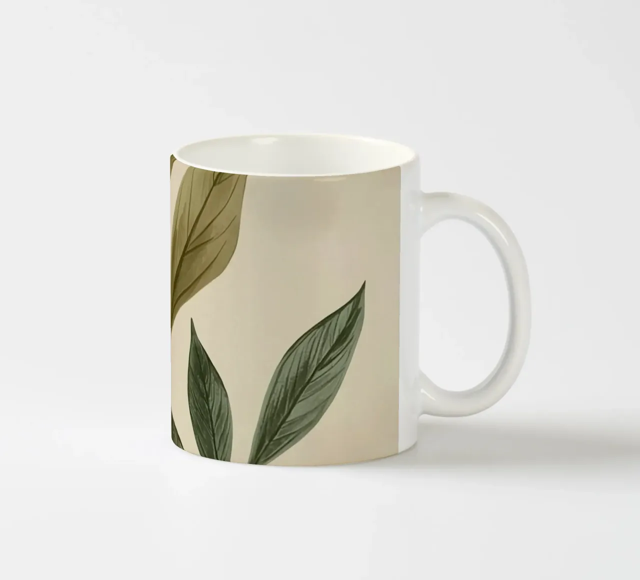 Due steli di piante con foglie tazza in ceramica da DesignDoodle