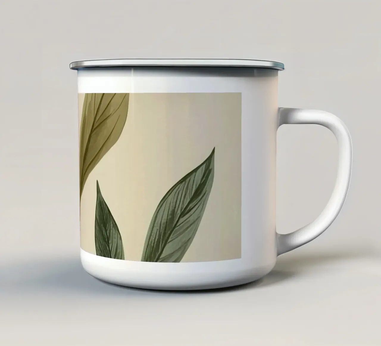 Due steli di piante con foglie tazza in smalto da DesignDoodle