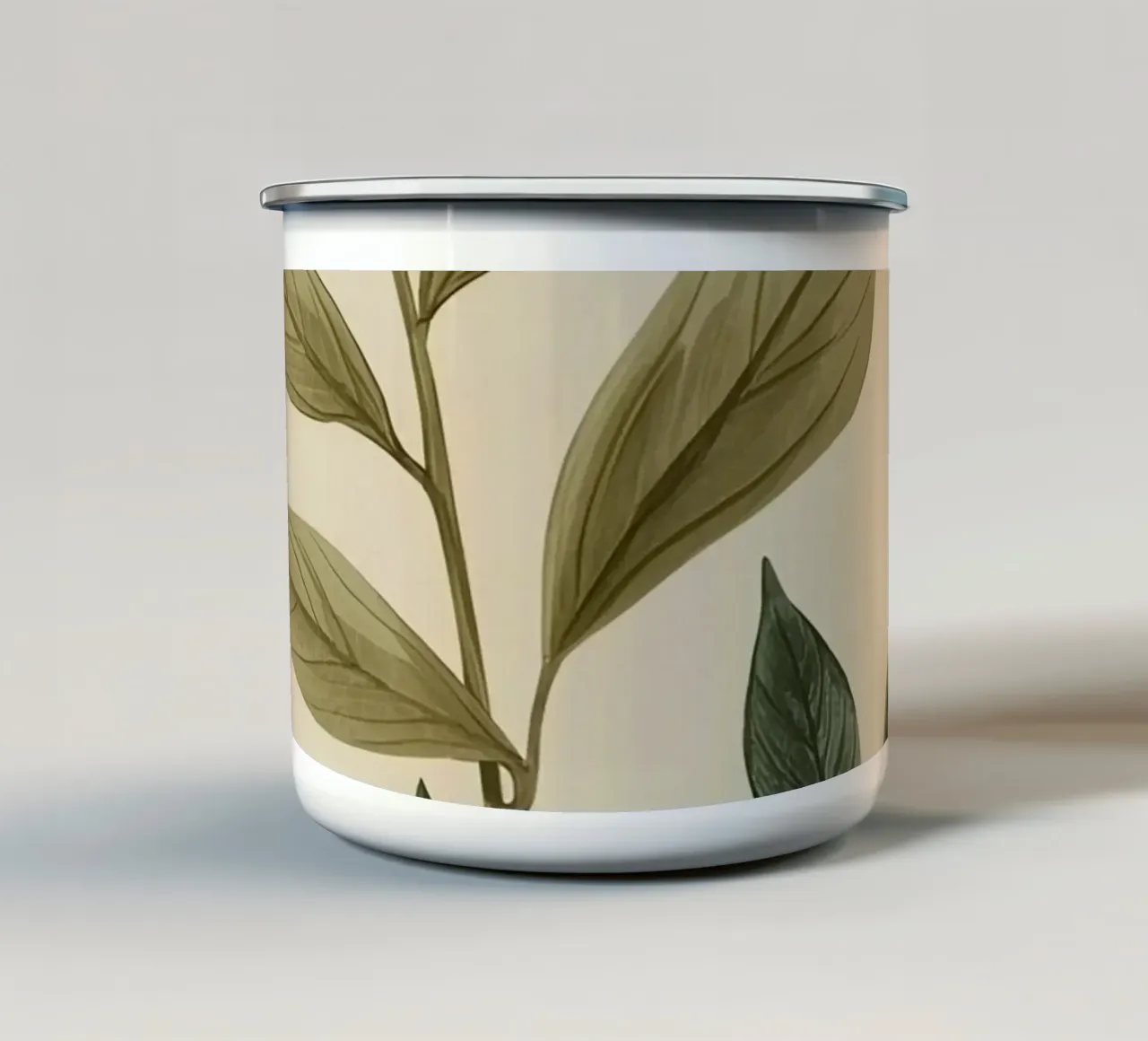 Due steli di piante con foglie tazza in smalto da DesignDoodle