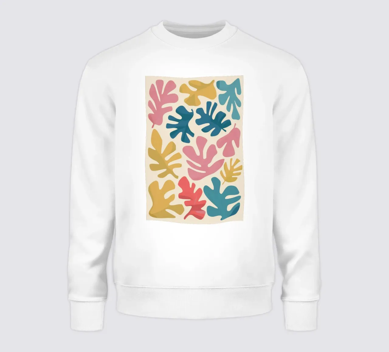 Forme di foglie di Matisse felpa da Snow Mist
