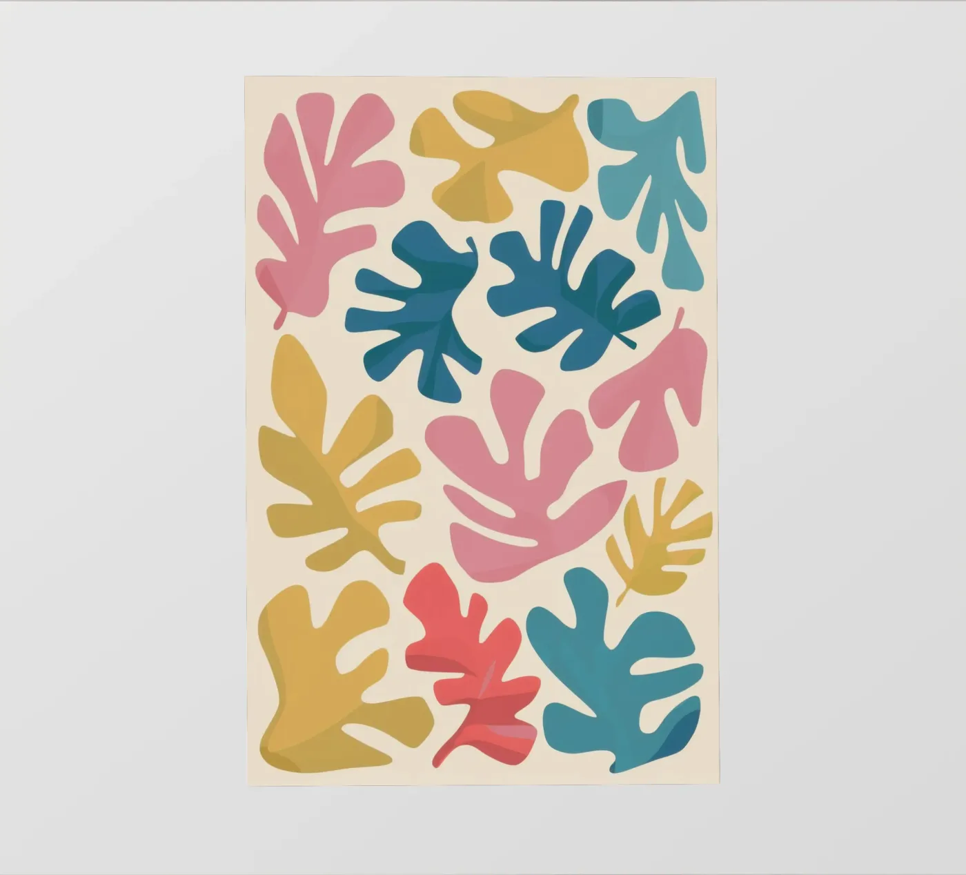 Forme di foglie di Matisse pellicola backlit da Snow Mist