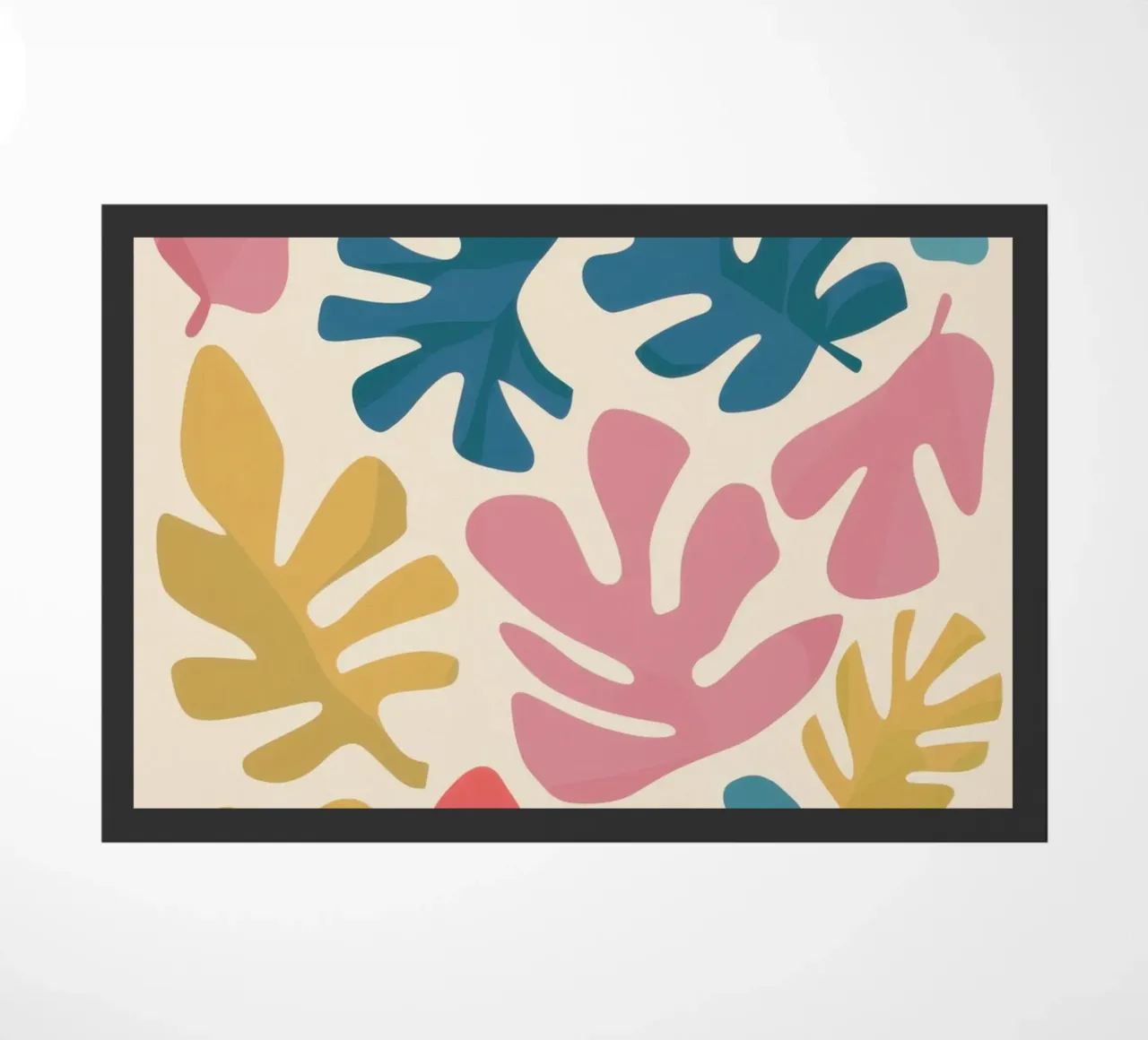 Matisse Leaf Forms doormat by Snow Mist