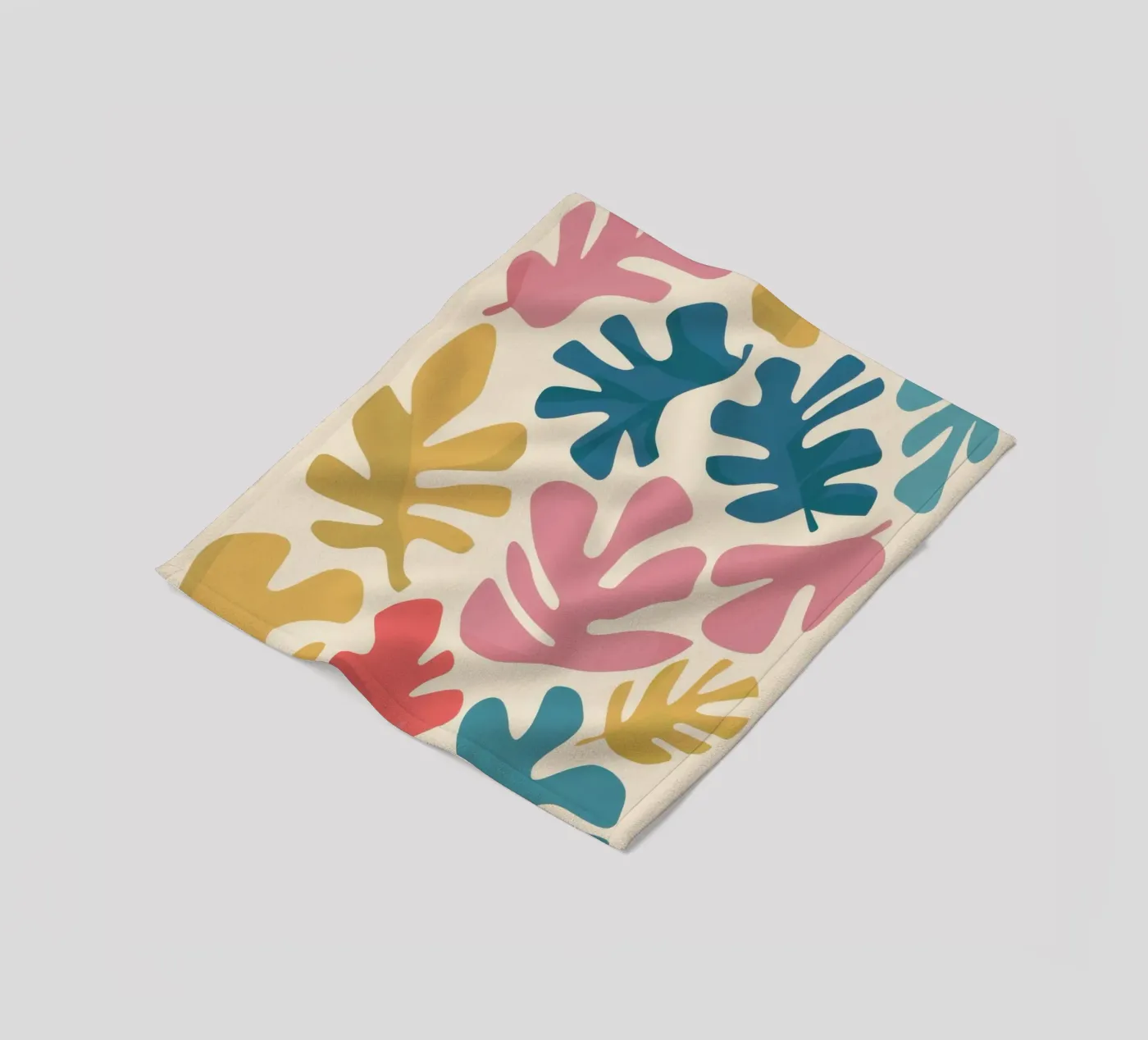 Matisse-Blatt-Formen Fleecedecke von Snow Mist