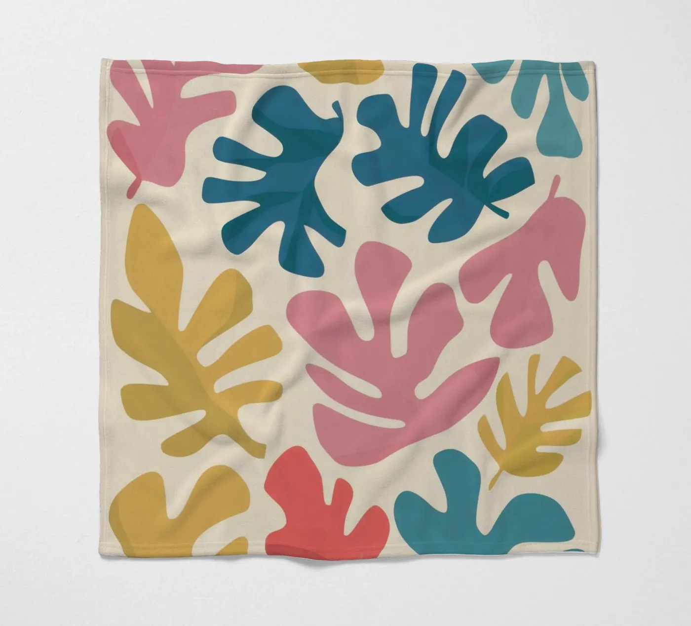 Matisse-Blatt-Formen Fleecedecke von Snow Mist