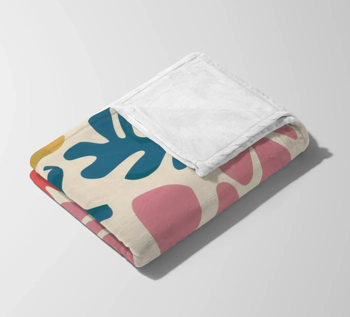 Matisse-Blatt-Formen Fleecedecke von Snow Mist