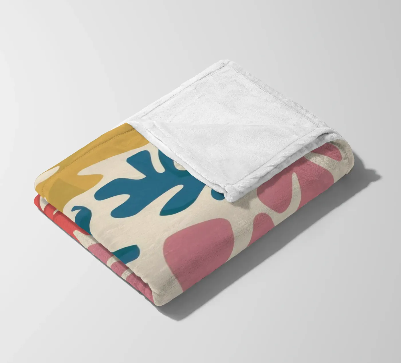 Matisse-Blatt-Formen Fleecedecke von Snow Mist