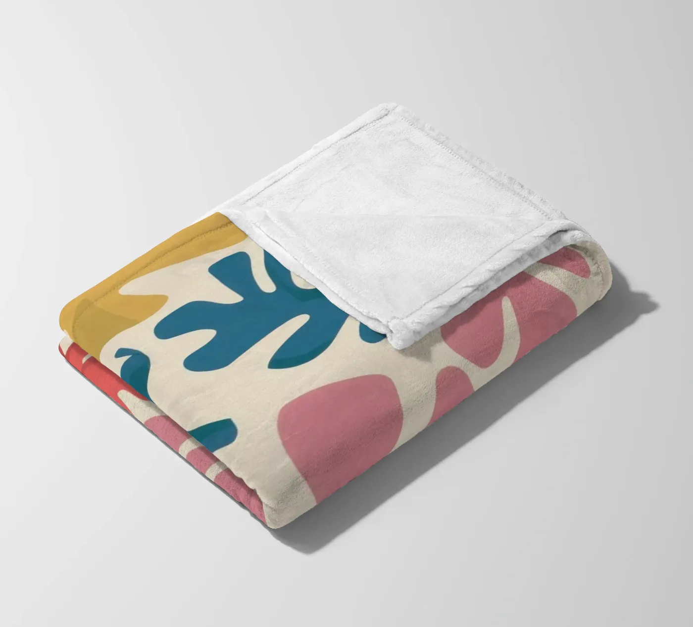 Matisse-Blatt-Formen Fleecedecke von Snow Mist