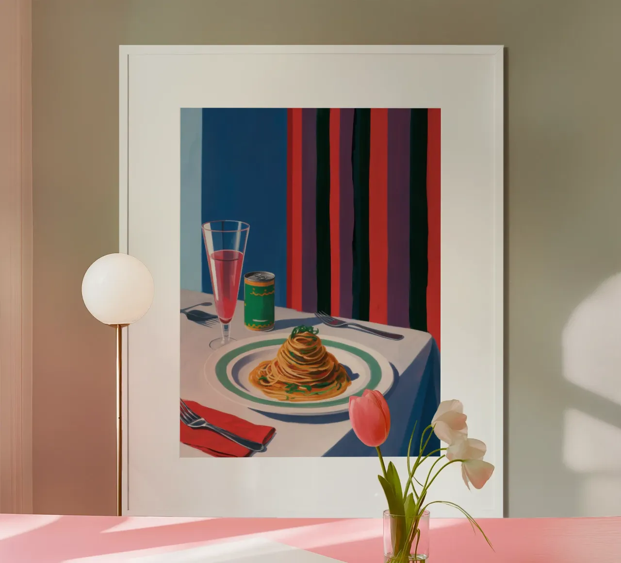 Colazione con cortina cremisi poster da Bara Suara