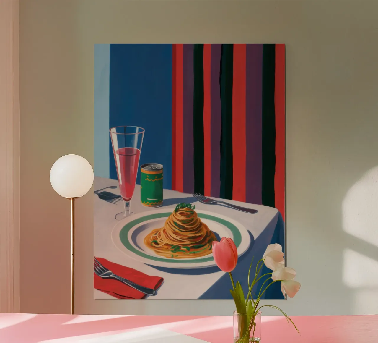 Colazione con cortina cremisi poster da Bara Suara