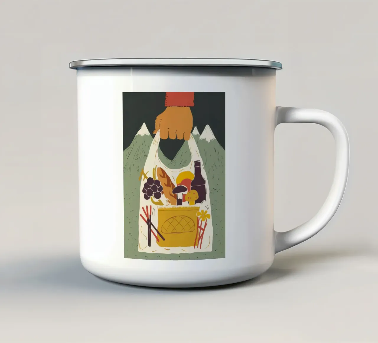 Grembiule da raccolto Bounty tazza in smalto da Snow Mist