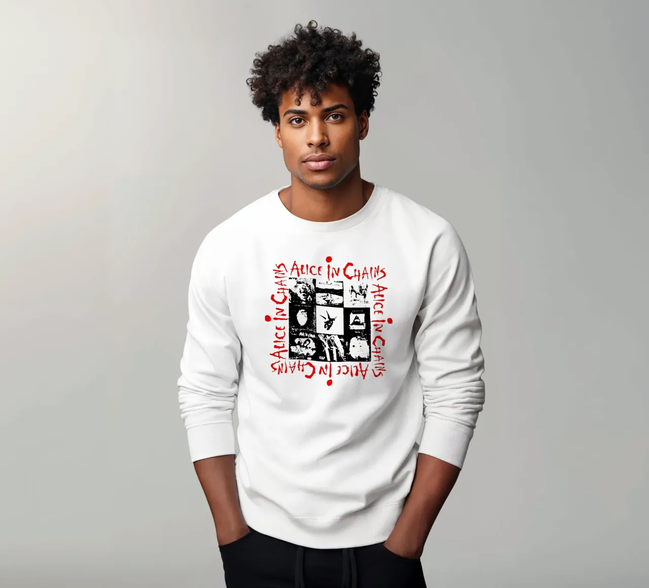 Alice In Chain Band Rock sweatshirt by https://www.juniqe.com/uk/shop/Henndraws