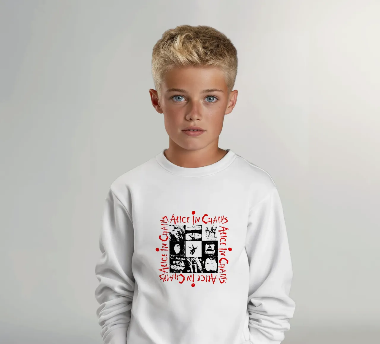Alice In Chain Band Rock felpa bambino da https://www.juniqe.com/uk/shop/Henndraws