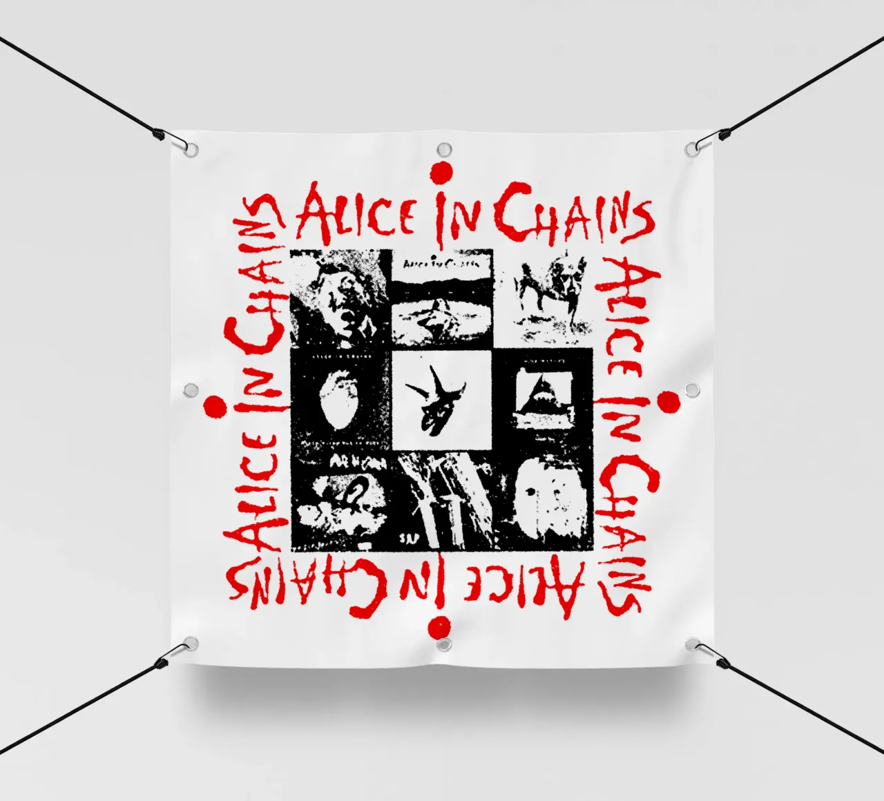 Alice In Chain Band Rock telo in pvc da https://www.juniqe.com/uk/shop/Henndraws