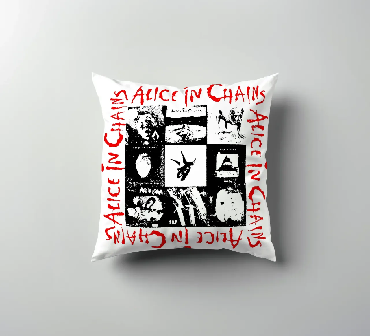 Alice In Chain Band Rock cuscino da https://www.juniqe.com/uk/shop/Henndraws