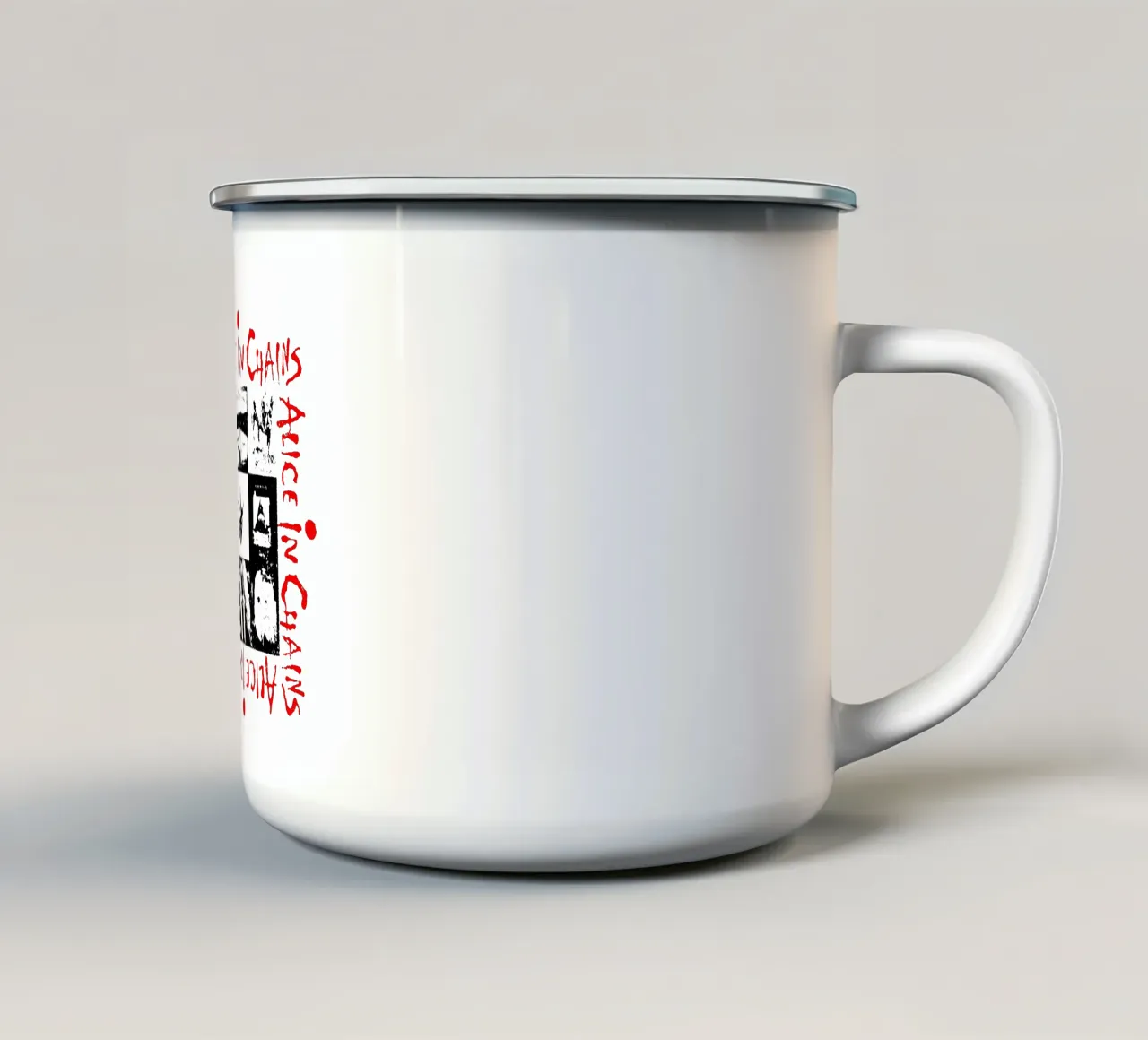 Alice In Chain Band Rock tazza in smalto da https://www.juniqe.com/uk/shop/Henndraws