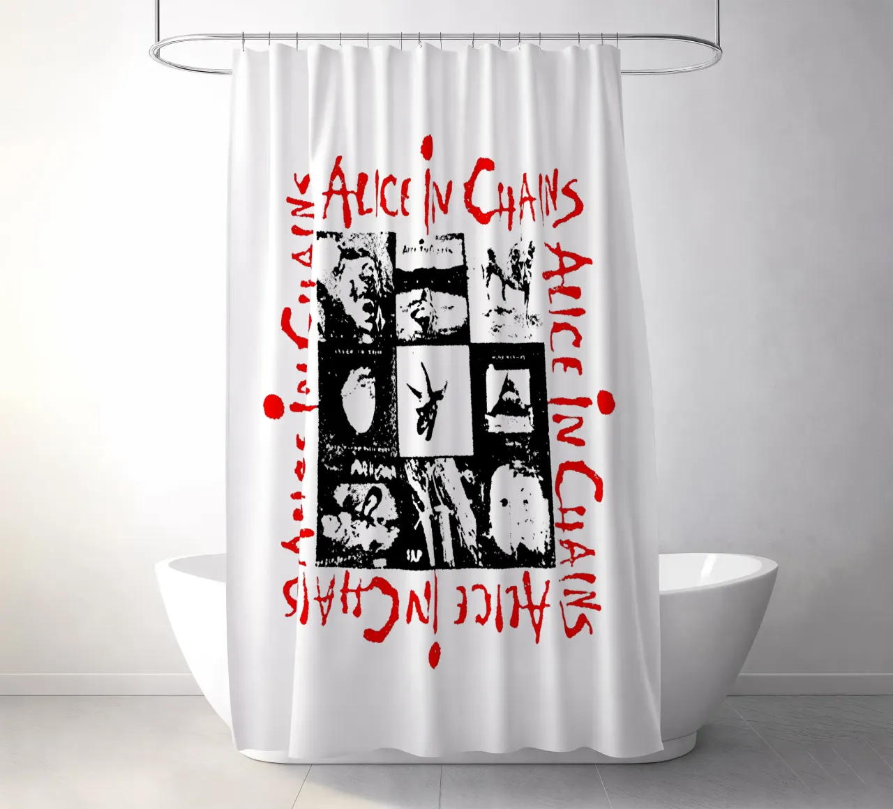 Alice In Chain Band Rock tenda da doccia da https://www.juniqe.com/uk/shop/Henndraws