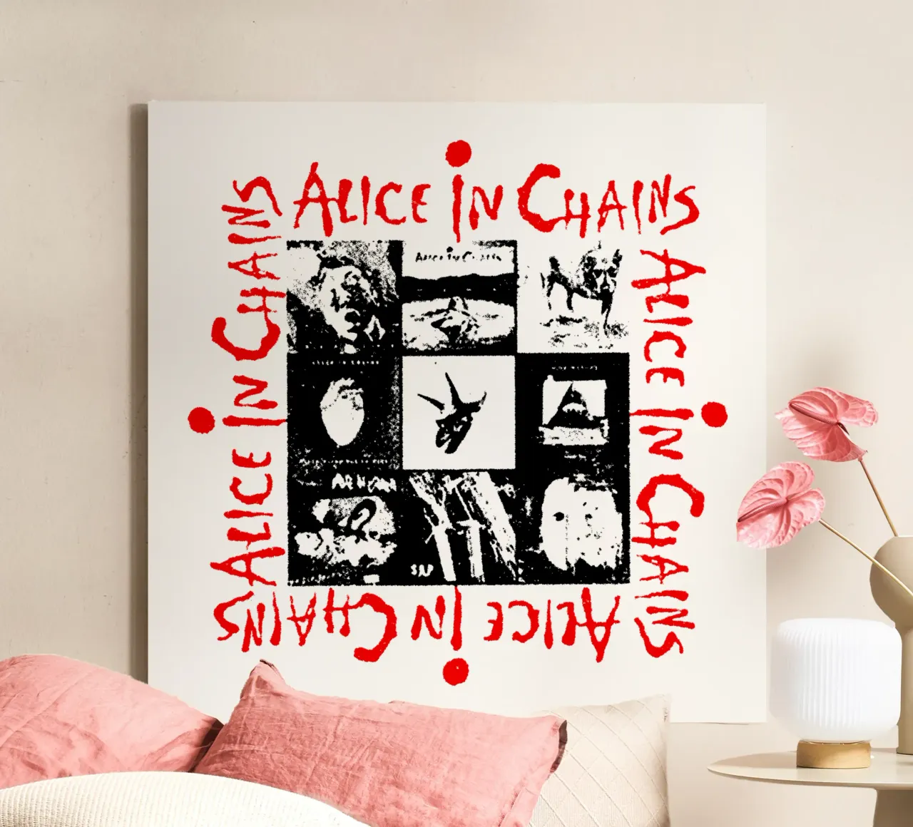 Alice In Chain Band Rock tela con Cornice a cassetta da https://www.juniqe.com/uk/shop/Henndraws