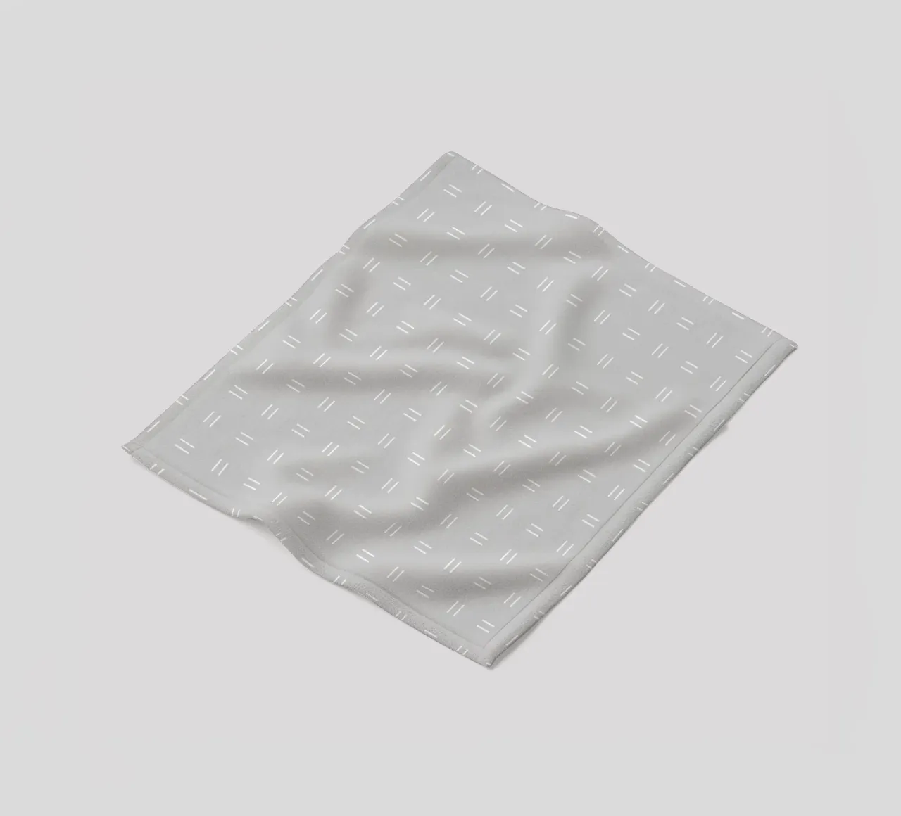 Minimal Classic Scandi a doppie linee, bianco su grigio chiaro coperta in pile da Beauty in Simplicity